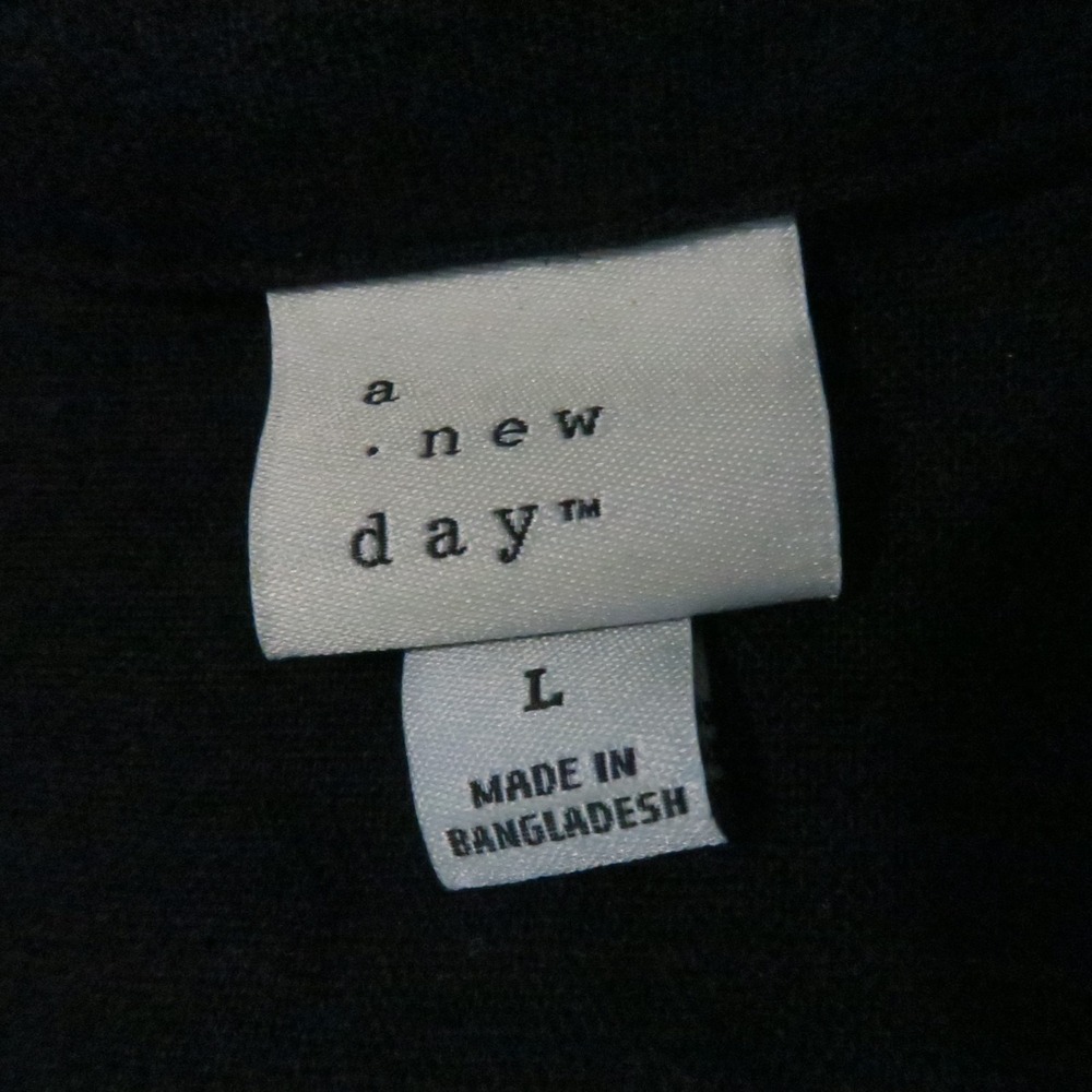 A New Day Linen Blend Shirt Dress L Black Cinch Midi Lagenlook Minimalist Luxury - Picture 8 of 10